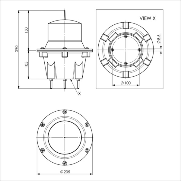 LED120 Marine Lantern | Floatex srl - Italy